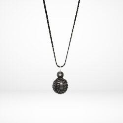 Collar Pelota Plata Obscura